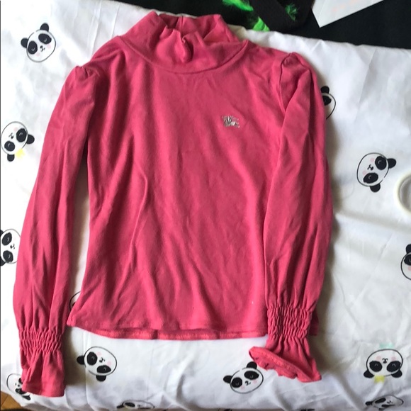 Pink Burberry ruffle wrist top - Picture 1 of 4